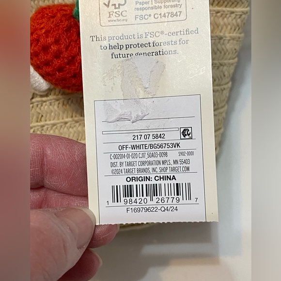 Cat & Jack Kids Straw Tote with Patches and Clear Pouch Belt Bag - Picture 8 of 14